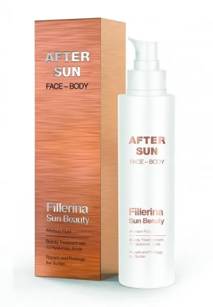 FILLERINA Sun Beauty purškiama apsauginė emulsija veidui ir kūnui po saulės su Fillerina® 12 hialurono rūgščių molekulėmis 200ml